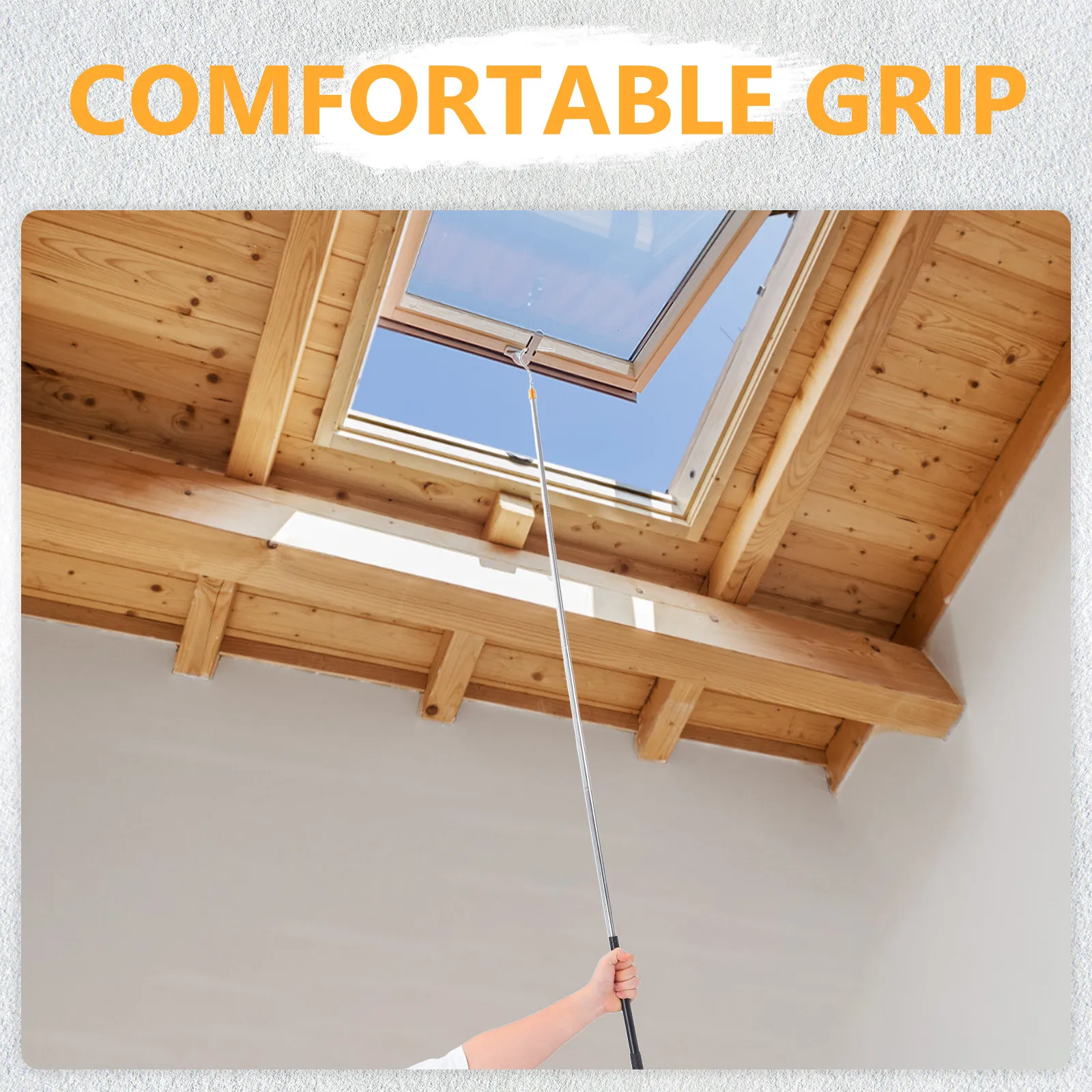 2Pcs Attic Ladder Pull Down Hook Pole Telescopic Loft Ladder Puller Rod Attic Stairs Door Puller Replacement Skylights