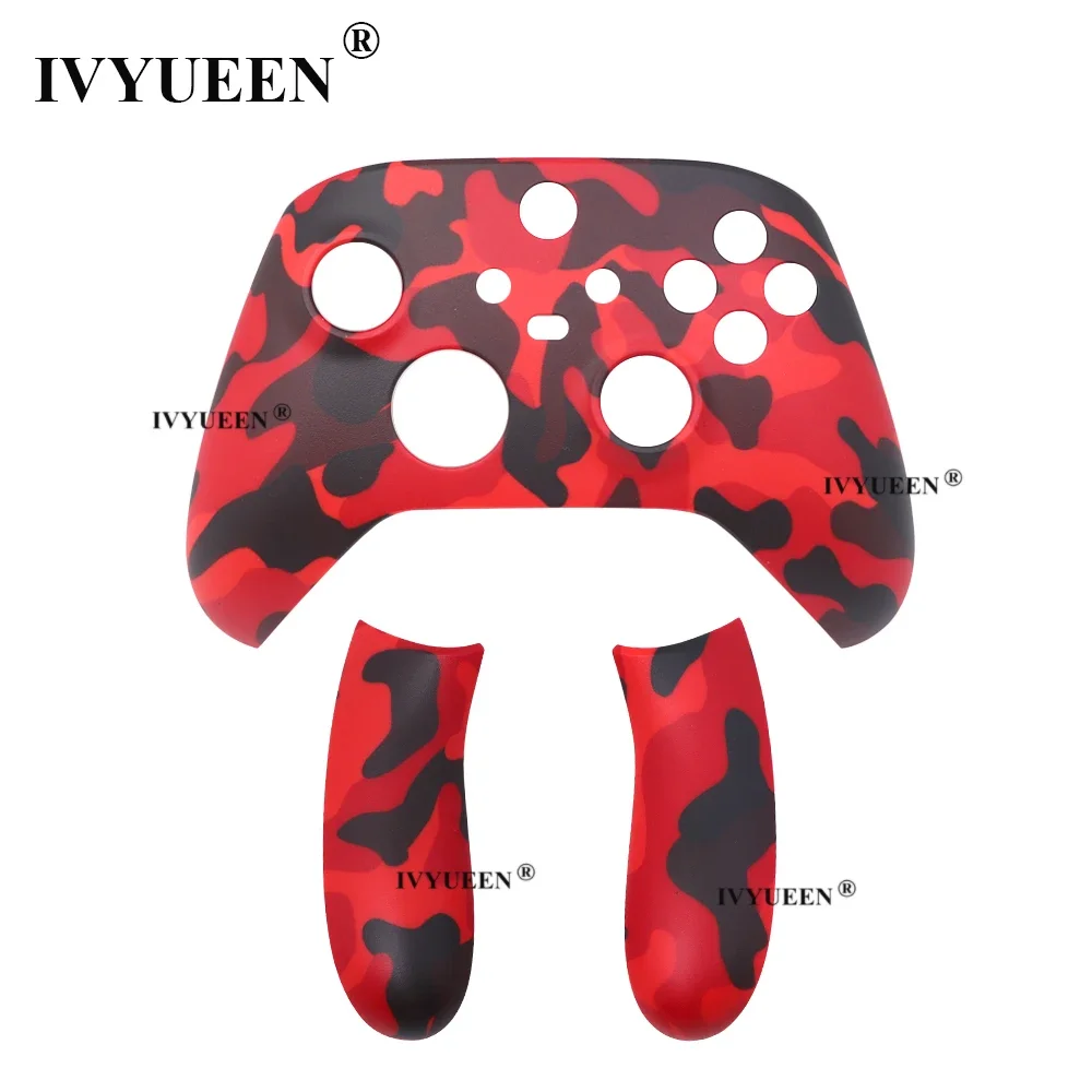 IVYUEEN Replacement Housing Shell for Xbox Series S X Controller Cover Faceplate Back Handle Side Rails Blue Red Camo Pink Case