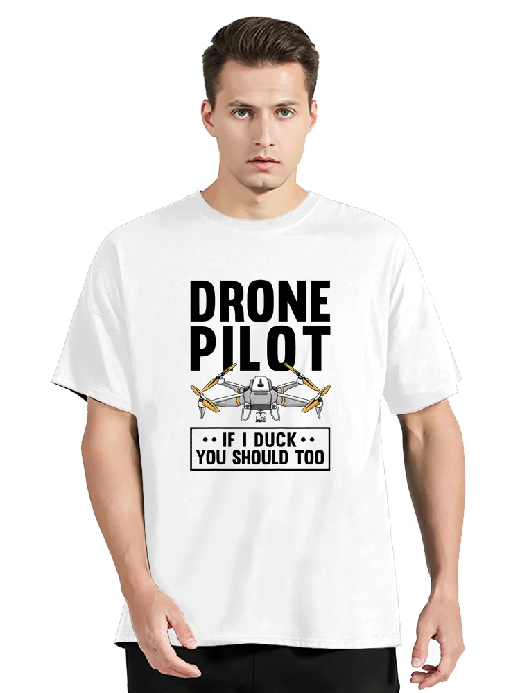 Drone Pilot RC Racing Pilots Flying FPV T Shirts Graphic Cotton Tshirt Streetwear Birthday Gifts Summer T-shirt Men Tees