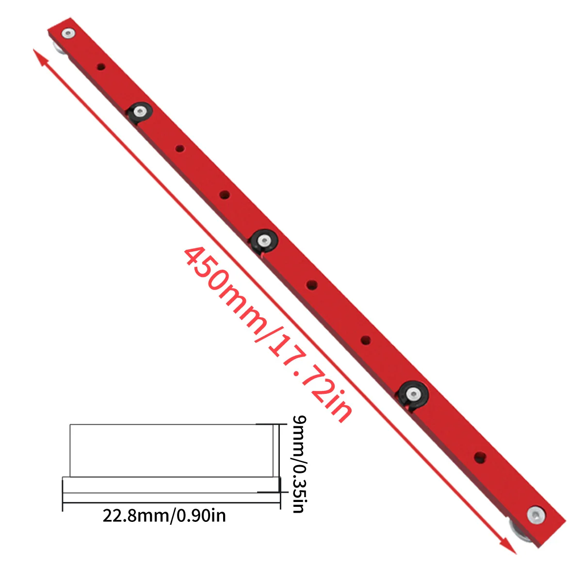 600/800MM T30 T-Nut-Gleitschiene für Gehrungsführung, Holzbearbeitungs-DIY-Werkzeug, Gehrungsführungsschiene für Tischkreissäge und Frästisch – Detail 15
