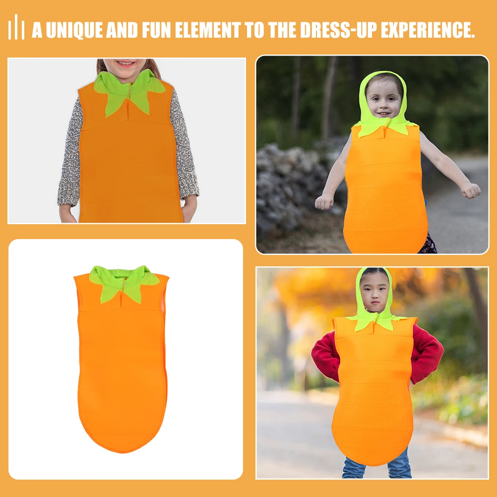 

Carrot Styling Suit Costume Kids Decor Clothes Cosplay Children's Performance Costumes Headdress Clothing Prop