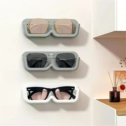 Self-adhesive Wall Mounted Glasses Storage Glasses Holder Plastic Hangable Sunglass Show Stand Shelf For Home Storage Dispay Rac