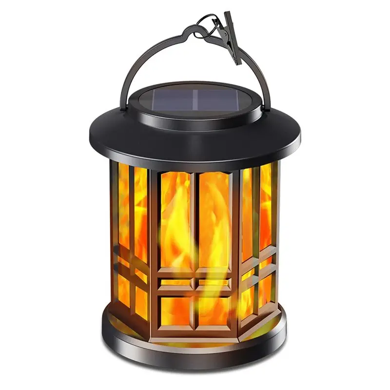 Flameless Solar Dance Flame Lantern Light Hanging Auto On/Off Decorative Fire Light No Real Flame