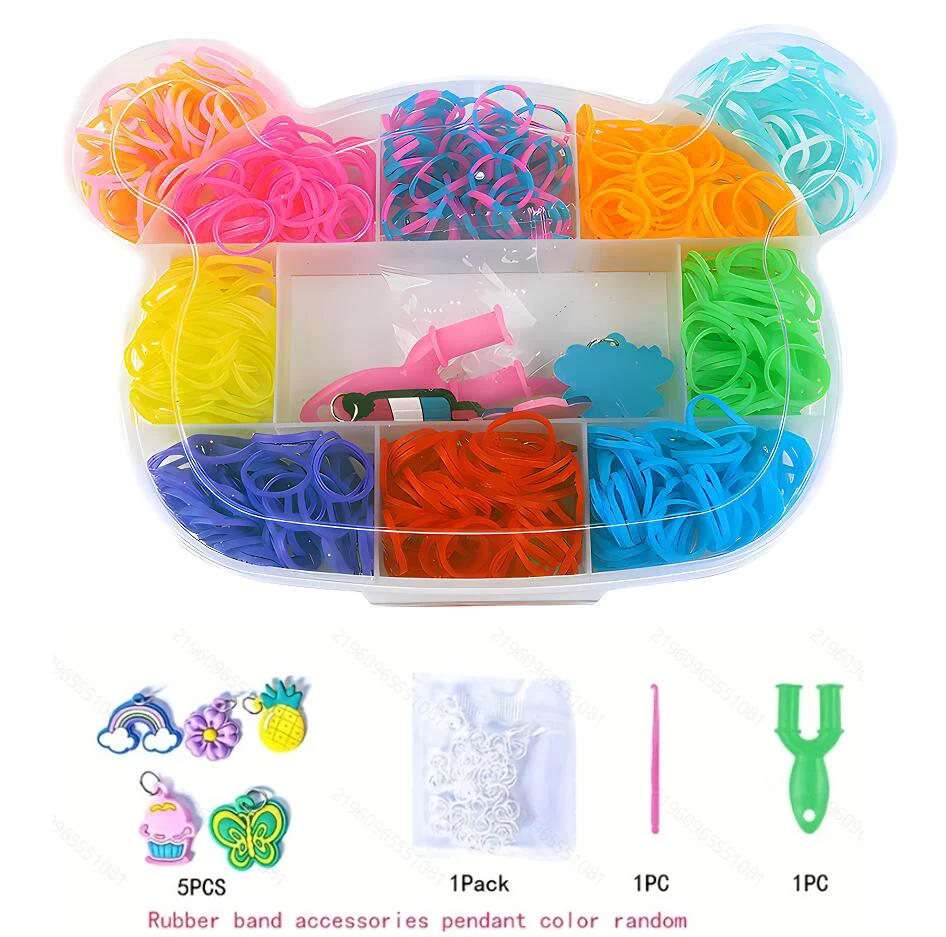 600pcs Rubber Bands Creative Colorful Loom Bands Set Bracelet Making Kit DIY bracelet making kit bracelet making kit