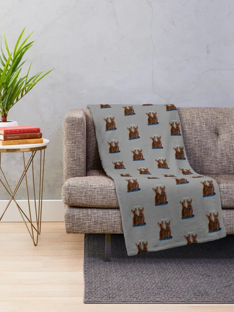 Doggy duo Pirlo & Tony Pinschers Throw Blanket Soft Big decorative Soft Sofa Bed Fashionable Blankets