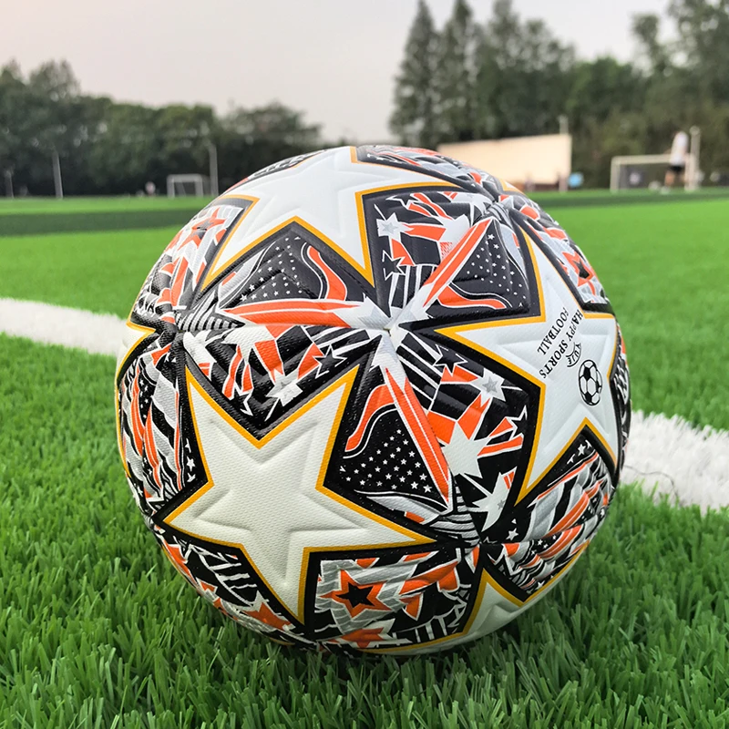 Pallone da calcio taglia 5, pallone ufficiale economico per allenamento all'aperto per adulti, alta elasticità, resistenza all'usura, tecnologia incollata termicamente