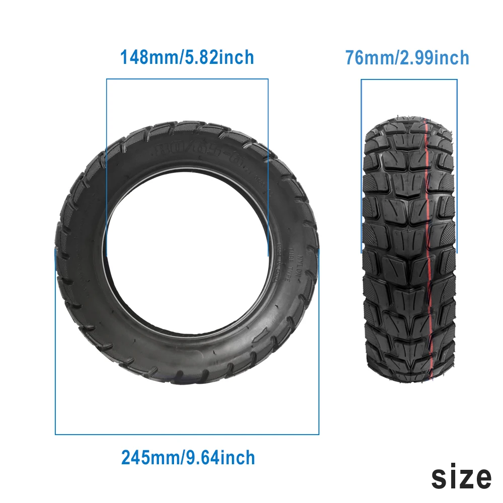 255x80 Außenreifen für Kugoo KuKirin G2 Max Elektroroller 80/65-6 10X3,0 Off Road aufblasbare Reifen Ersatzteile – Detail 9