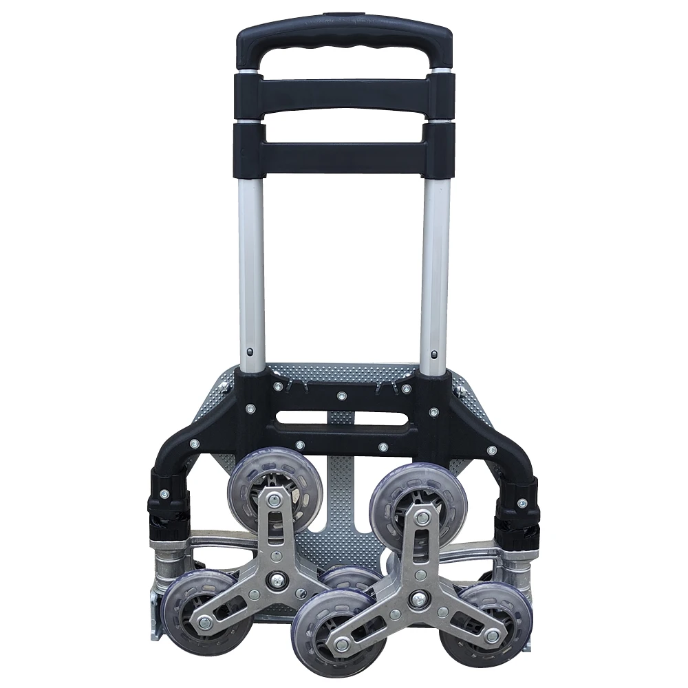 All Terrain Stair Cart Camping Wagon  Hand Cart with Bungee Cord Folding Trolley for Upstairs Cargo with Wheels