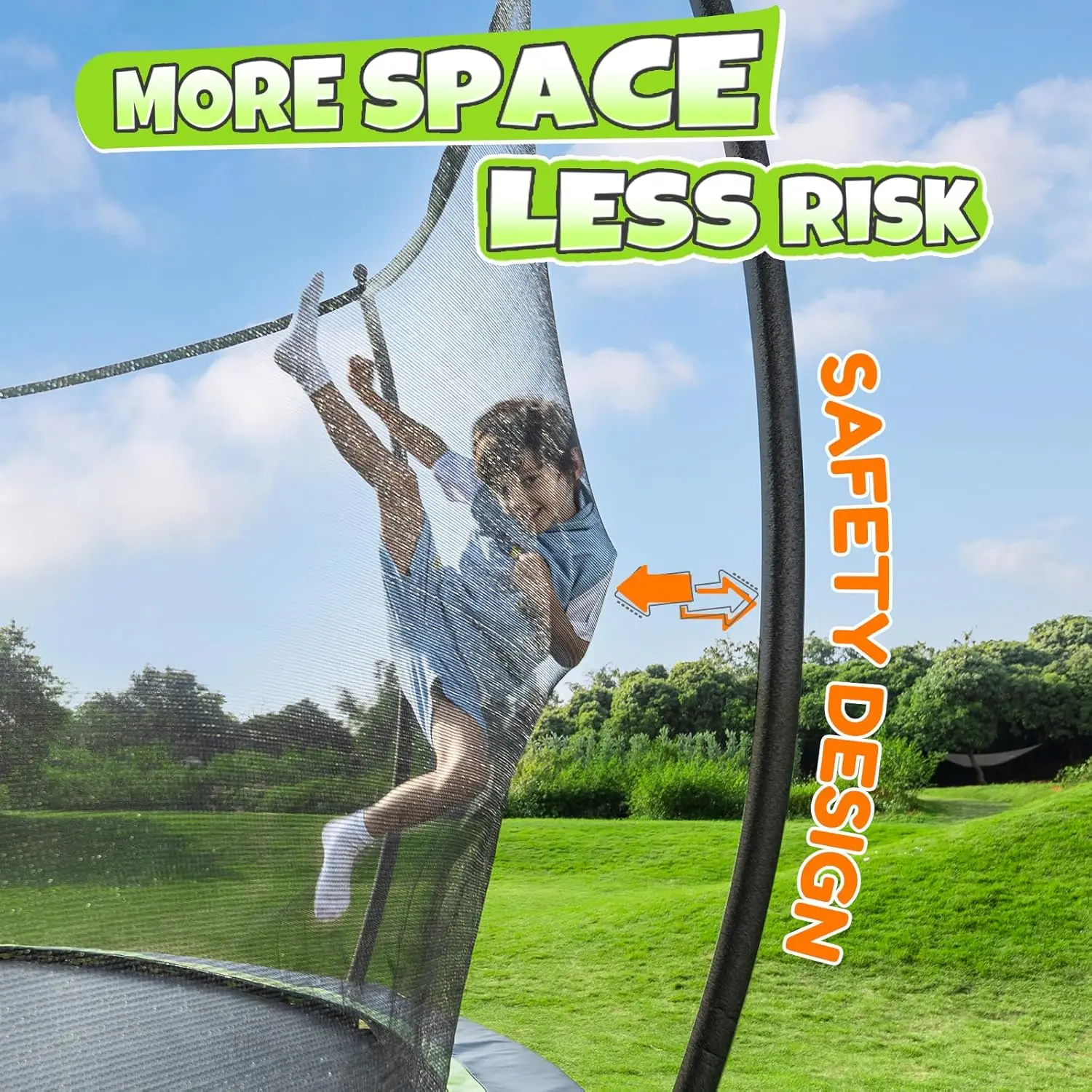 Trampoline 8FT 10FT 12FT 14FT 15FT 16FT Recreational Trampoline with Enclosure for Kids Adults, ASTM Approved, Outdoor Tram