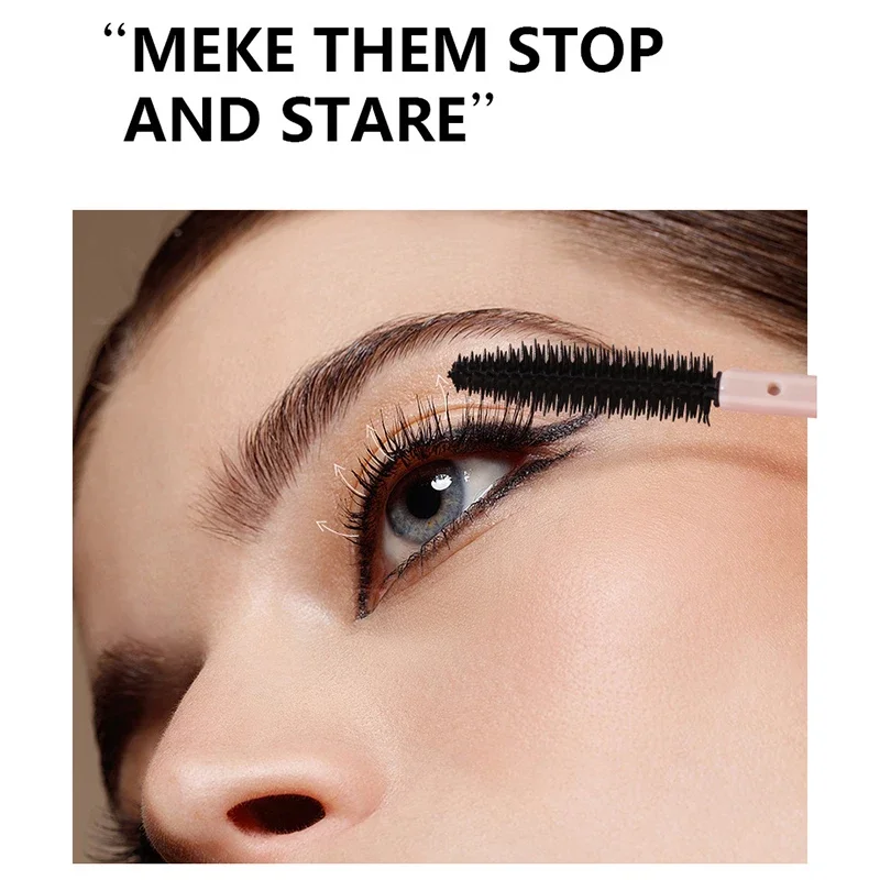 1 Stuks 4d Zwarte Zijdeachtige Wimpers Mascara Langdurige Waterdichte Wimpers Natuurlijke Curling Verlengende Wimpers Oog Cosmetica