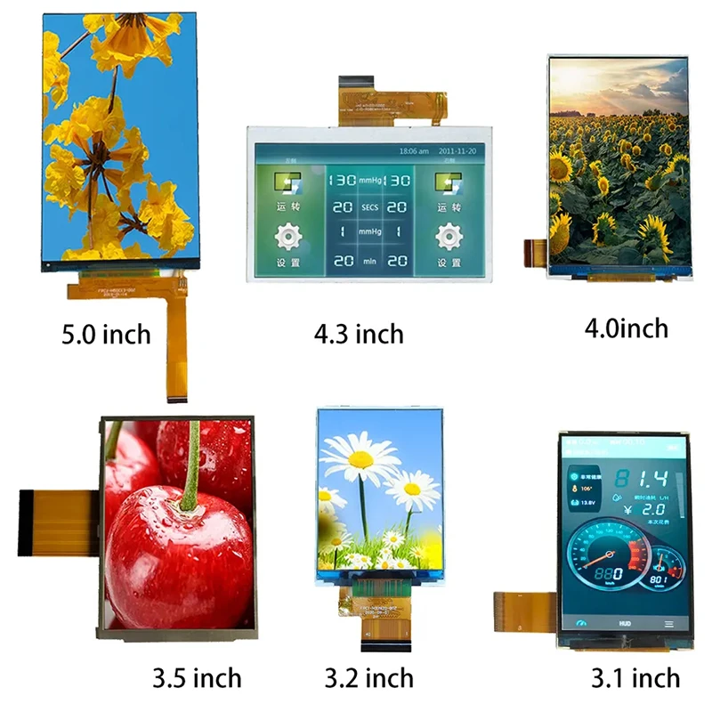 LCD Display Touch TFT Screen Panel Custom 2.0 2.4 3.2 3.5 4.0 4.3 5.0 7.0 Inch