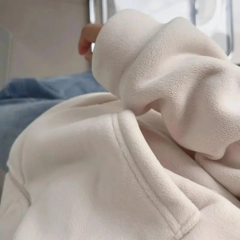 Damestrui Outdoor Dagelijkse kleding Fleecejack Rits Warm Opstaande kraag Los sweatshirt met lange mouwen voor dames Winter Outdoor