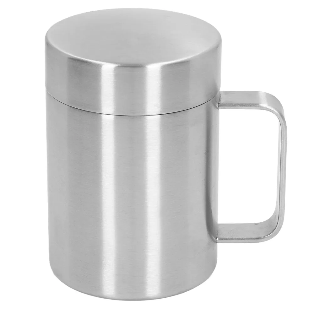 With Lid Stainless Steel Stainless Steel Coffee Mug 330ml Capacity Double Walled Tea Cup Minimalist Shatter Proof Mug Daily Use