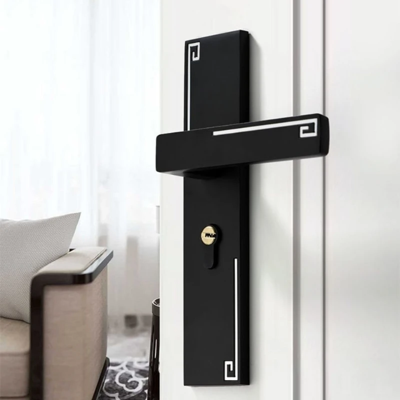 1 Set of Indoor Silent Door Lock American Style Bedroom Door LockS Household Lock Accessories Silent Door Lock for Living Room