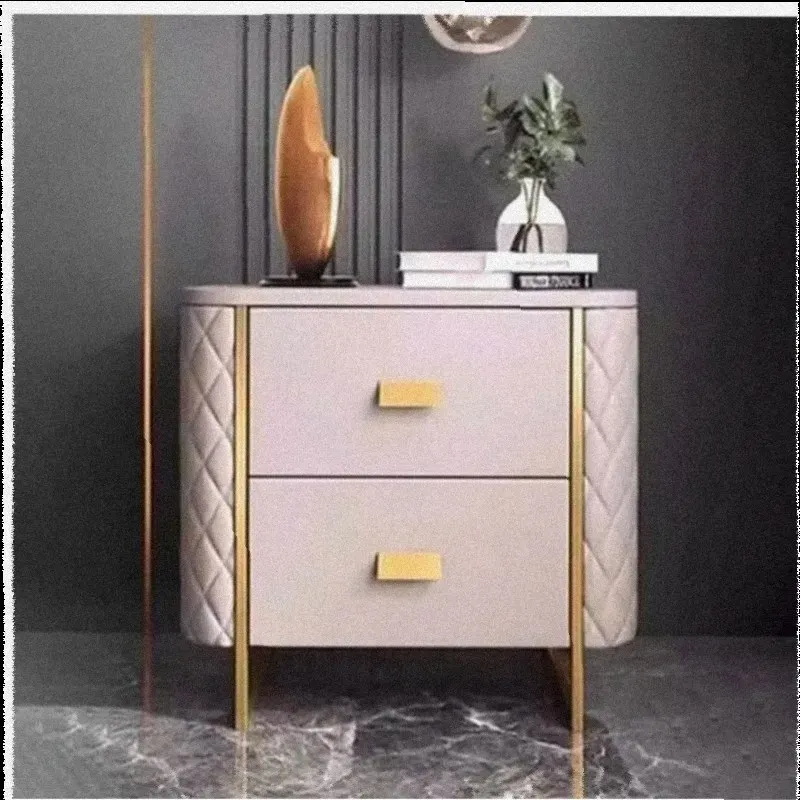 Beige Design Nordic Nightstands Nature Wood Gray Luxury Drawer Bedside Table Home Bedroom Modern Mesas De Noche Home Furniture