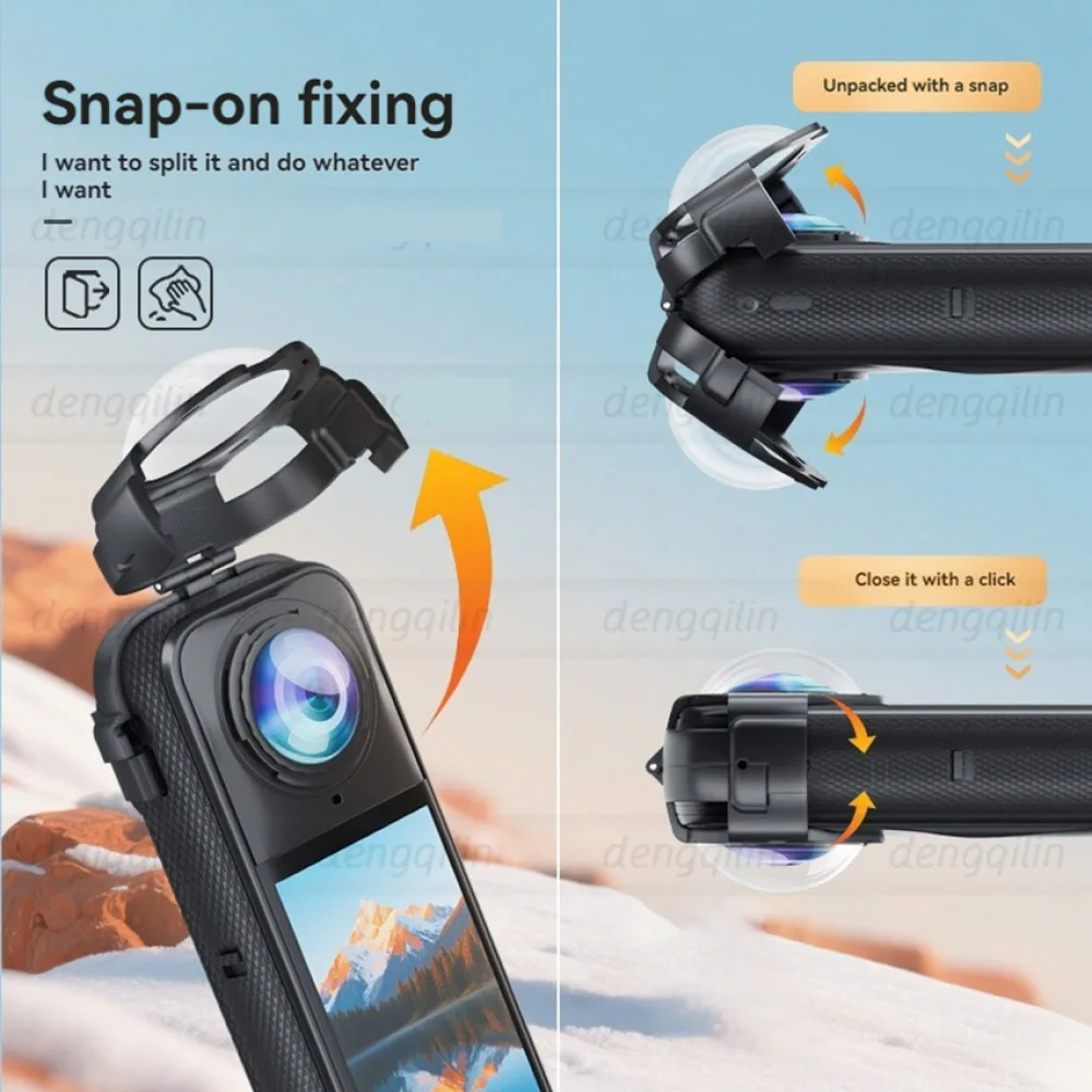 Protectores de lentes para Insta360X5, gafas protectoras anticolisión de vidrio templado óptico diseño a presión con revestimiento impermeable