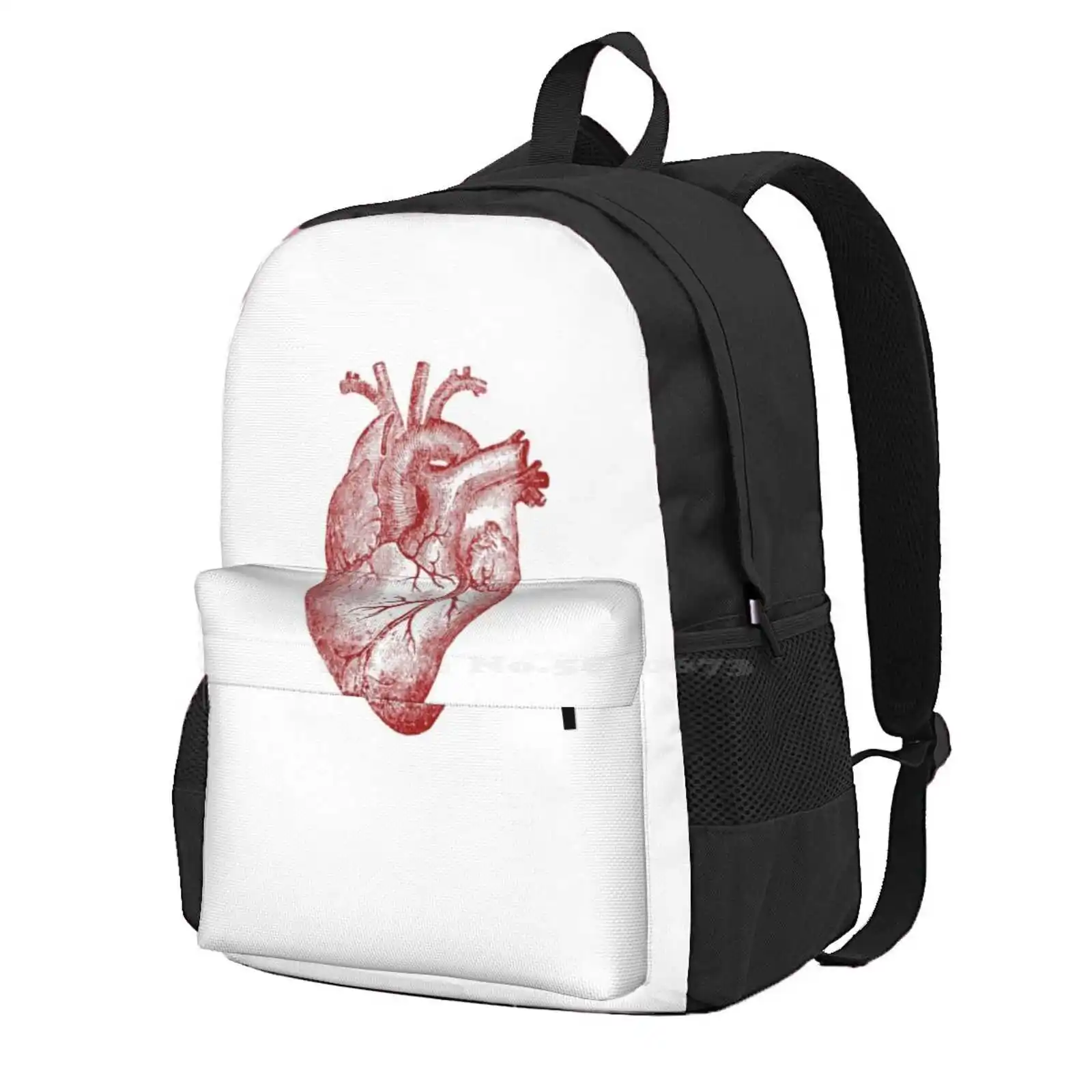 Heart Hot Sale Schoolbag Backpack Fashion Bags Heart Anatomically Correct Accurate Real Anatomy Funny Cool Indie Hipster