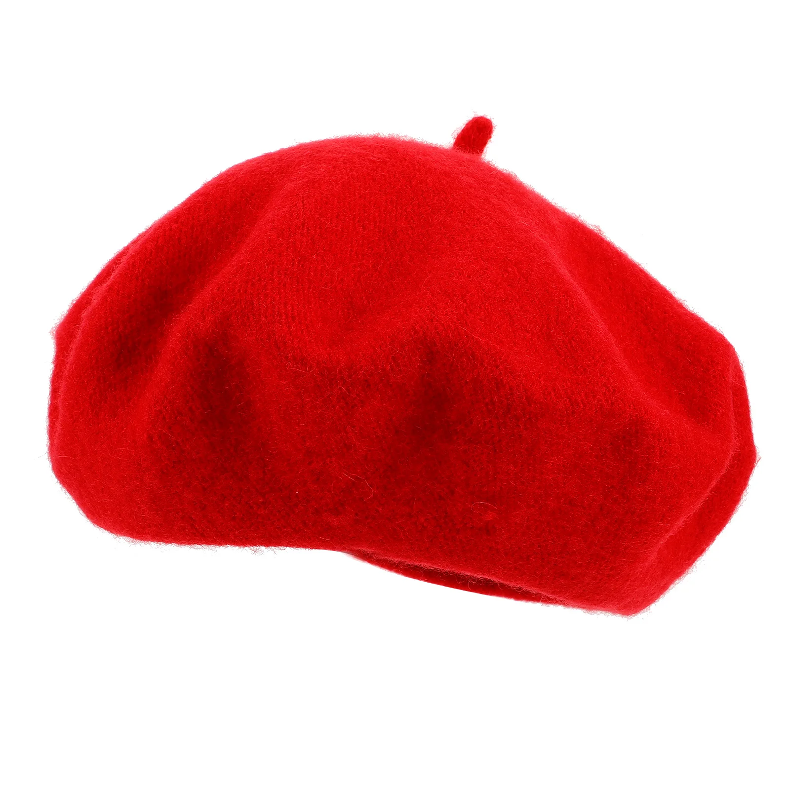 

Red Vintage Beret Hat Women Winter Warm Stylish Classic French Artist Cap Soft Beanie Fashionable Cold Resistant