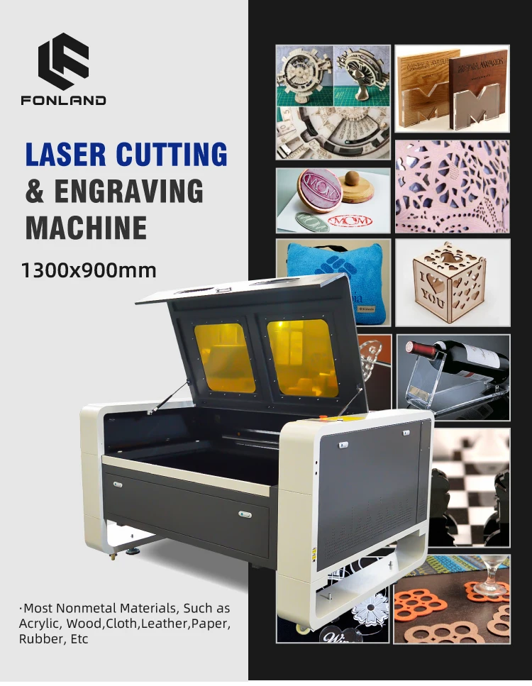 Wholesale Price 1390 Laser Cutting Engraving Machine for Non-metal  Cutter Tube    130W