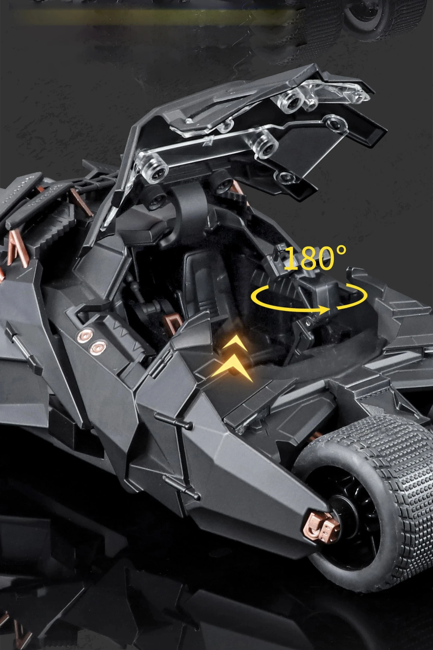 1:24 Batmobil Tumbler Bat Legierung Modell Auto Spielzeug Diecasts Metall Casting Sound und Licht Auto Spielzeug Für Kinder Fahrzeug – Detail 8