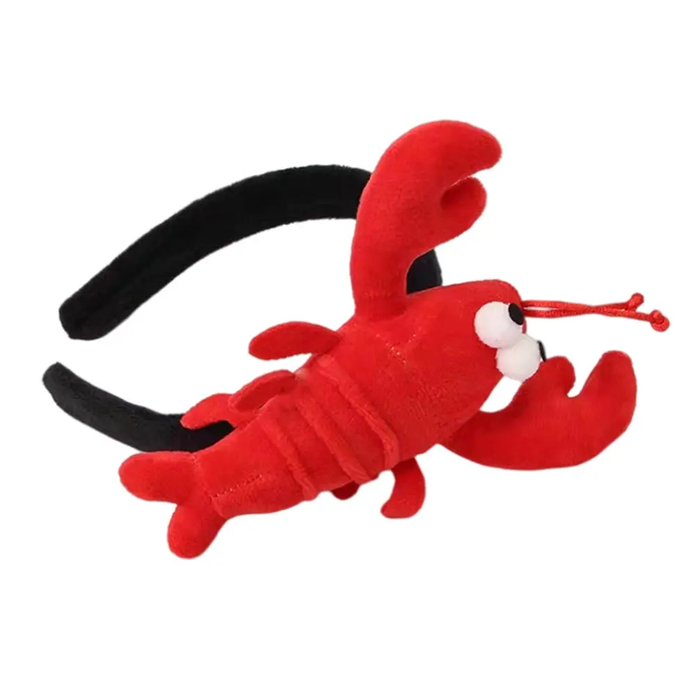 

Lobster Headband Adorable Funny Hairband Party Supplies Cartoon Headdress Holiday Fabric Shape Design High Quality Safe