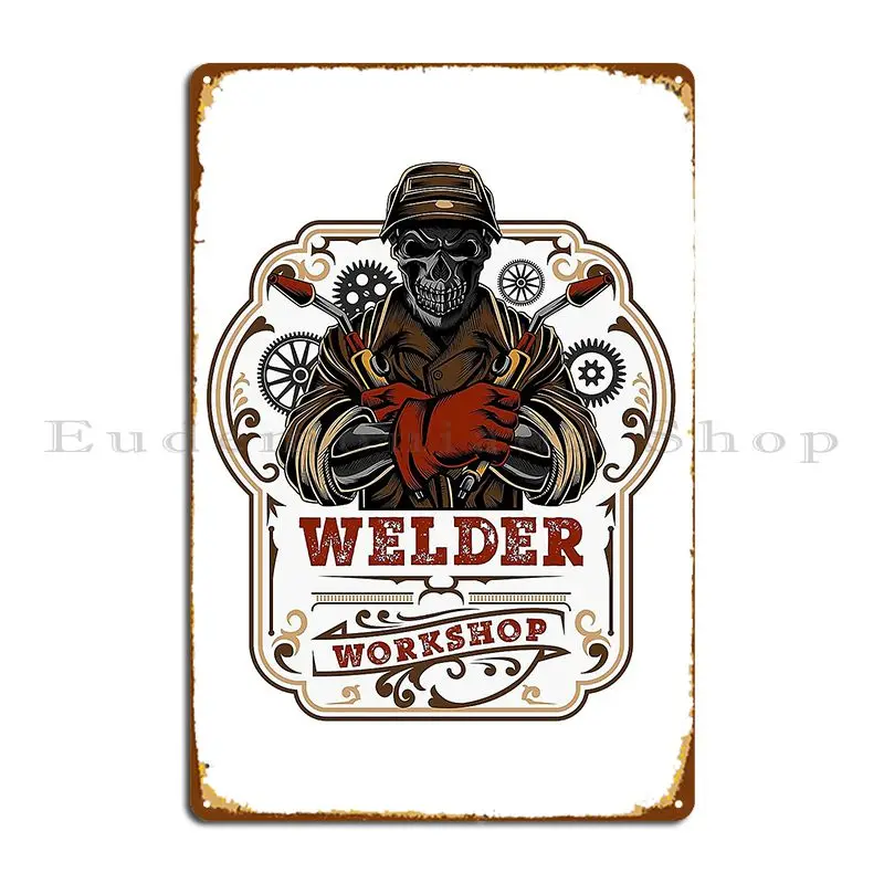 Welder Workshop Metal Sign Wall Decor Wall Cave Iron Cinema Rusty Tin Sign Poster