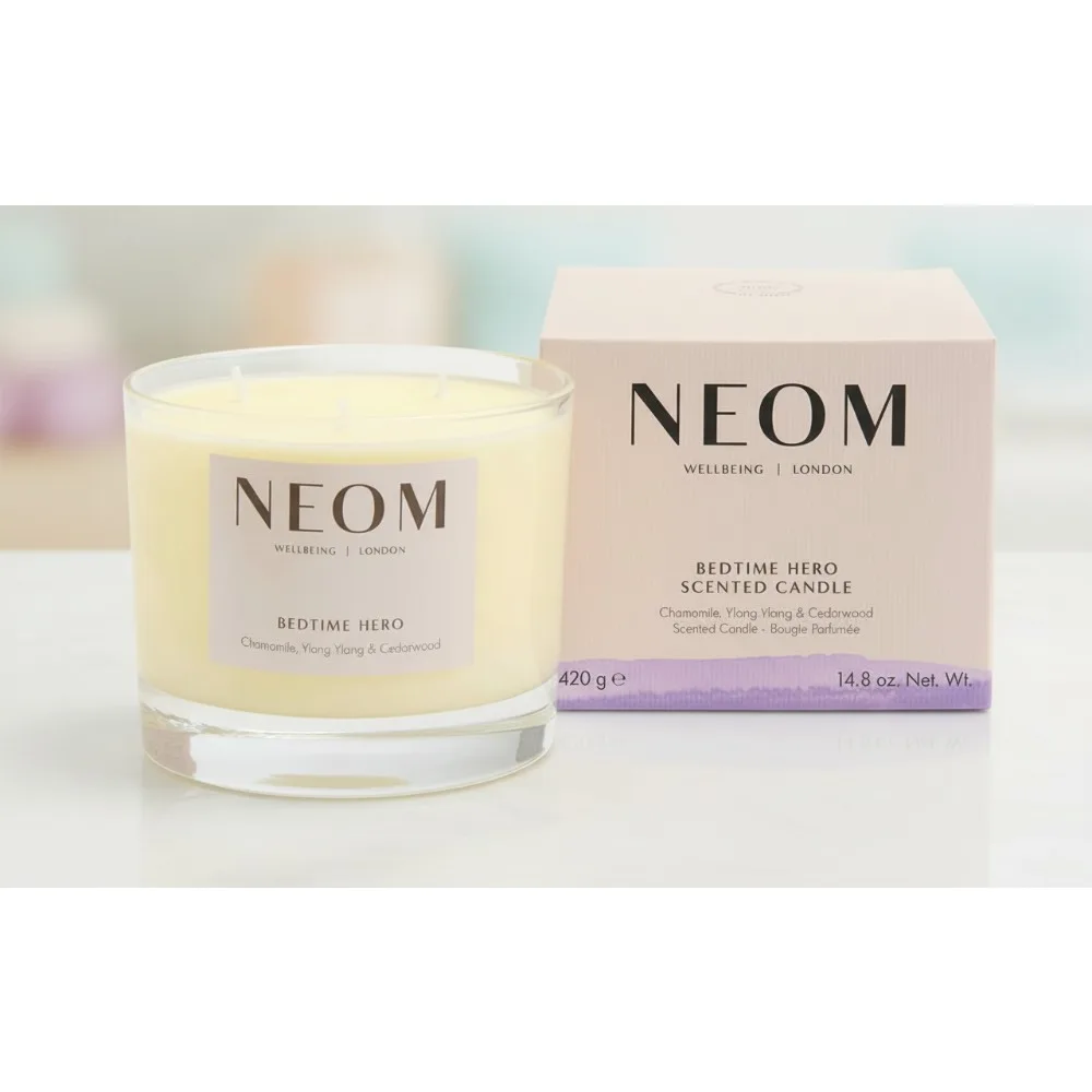 

3 Wick Aromatherapy Candle for Sleep, 50-Hour Burn with Chamomile & Ylang Ylang Essential Oils, Natural Wax Relaxing Scent