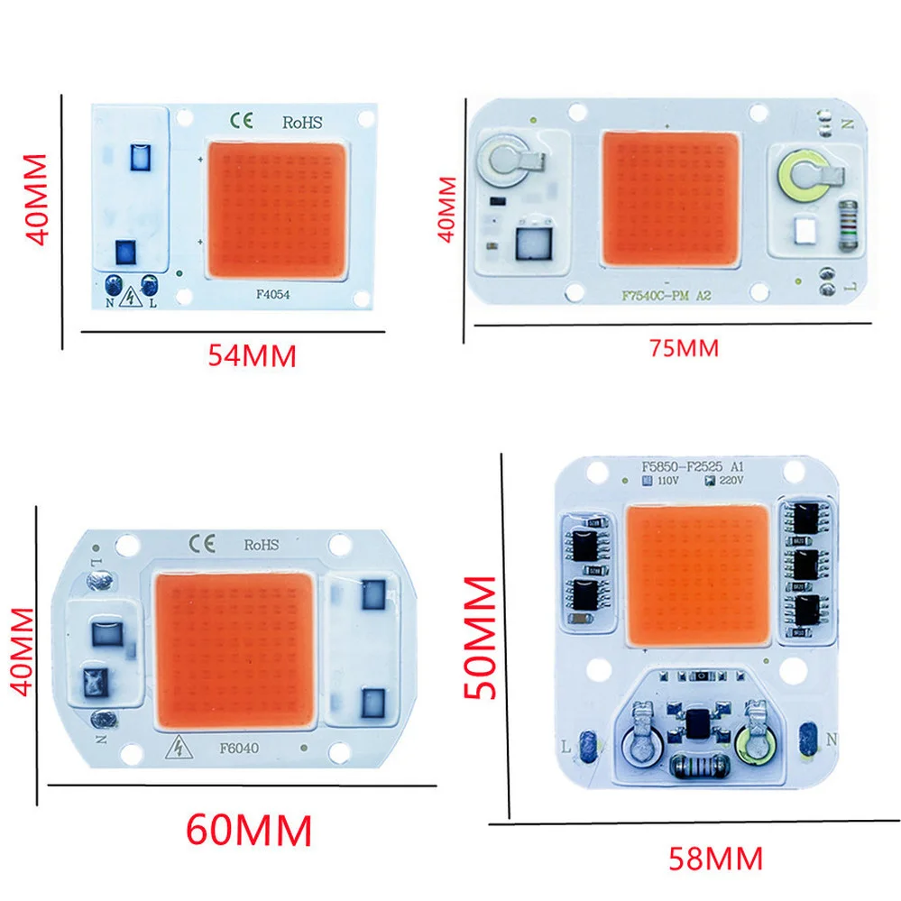 LED Grow COB Chip Phyto Lamp Full Spectrum AC220V/AC110V   20W 30W 50W For Indoor Plant Seedling Grow and FlowerGrowth Lighting
