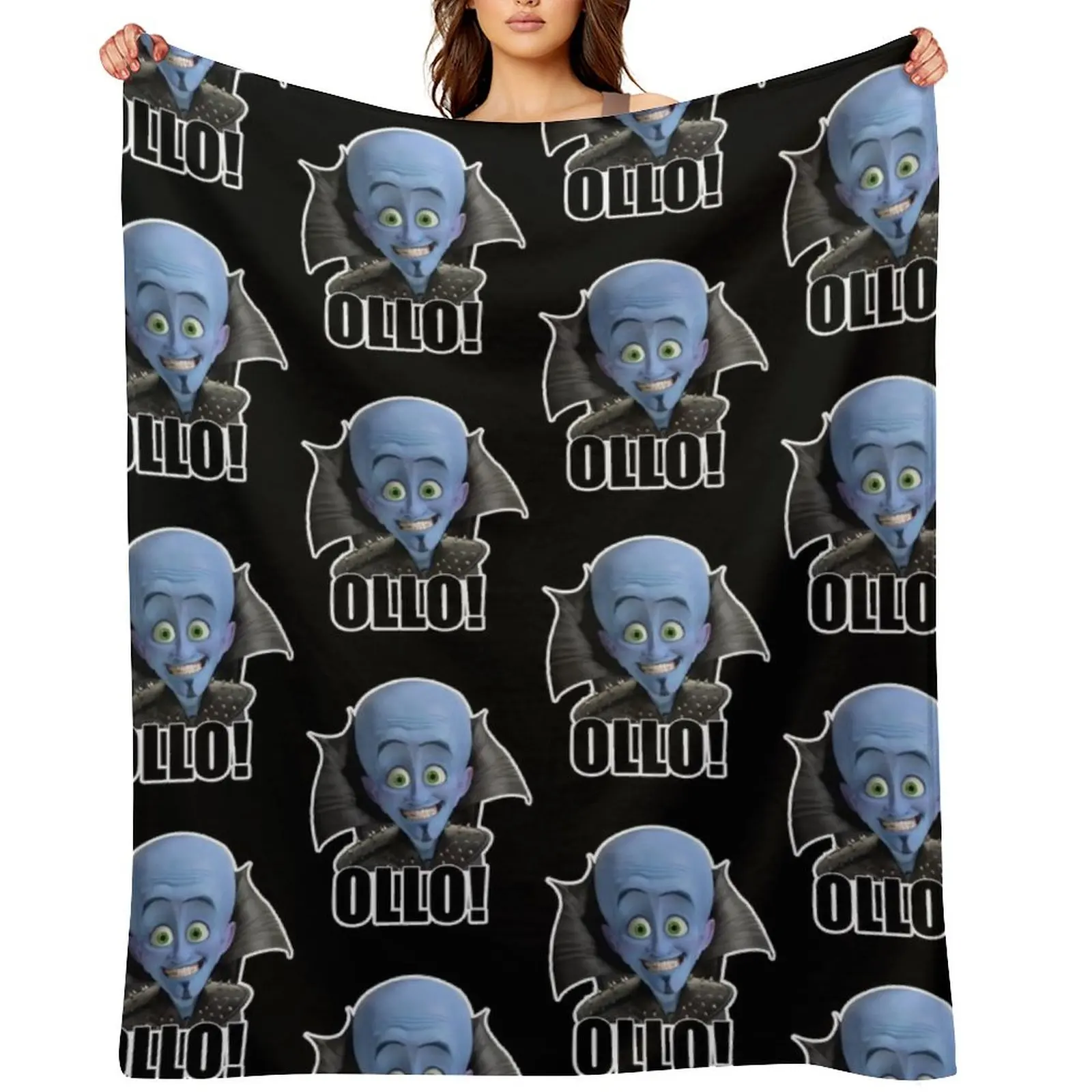 Megamind - Will Ferrell - Ollo! Hello! Throw Blanket Custom Decorative Sofas Flannel Luxury Throw Thins Summer Blankets