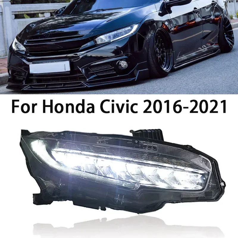 

Car Front Headlight For Honda CIVIC X G10 Fiesta LED HeadLamp Styling Dynamic Turn Signal Lens Automotive Accessories Assembly