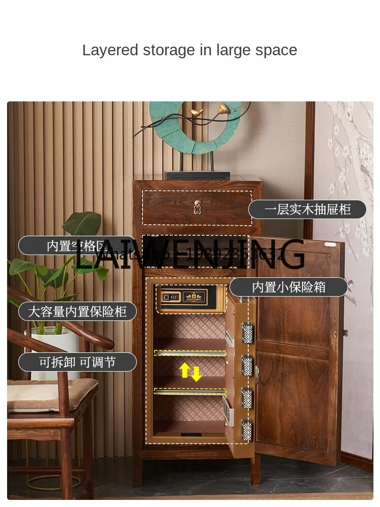 

GZ/Solid Wood Safe Bedside Table Integrated Entrance Cabinet Fingerprint All Steel