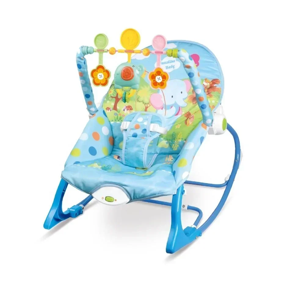 Cadeira de balanço do bebê com música, berço confortável e seguro, Multicolor Opcional, Adequado para 0-12 meses Bebê