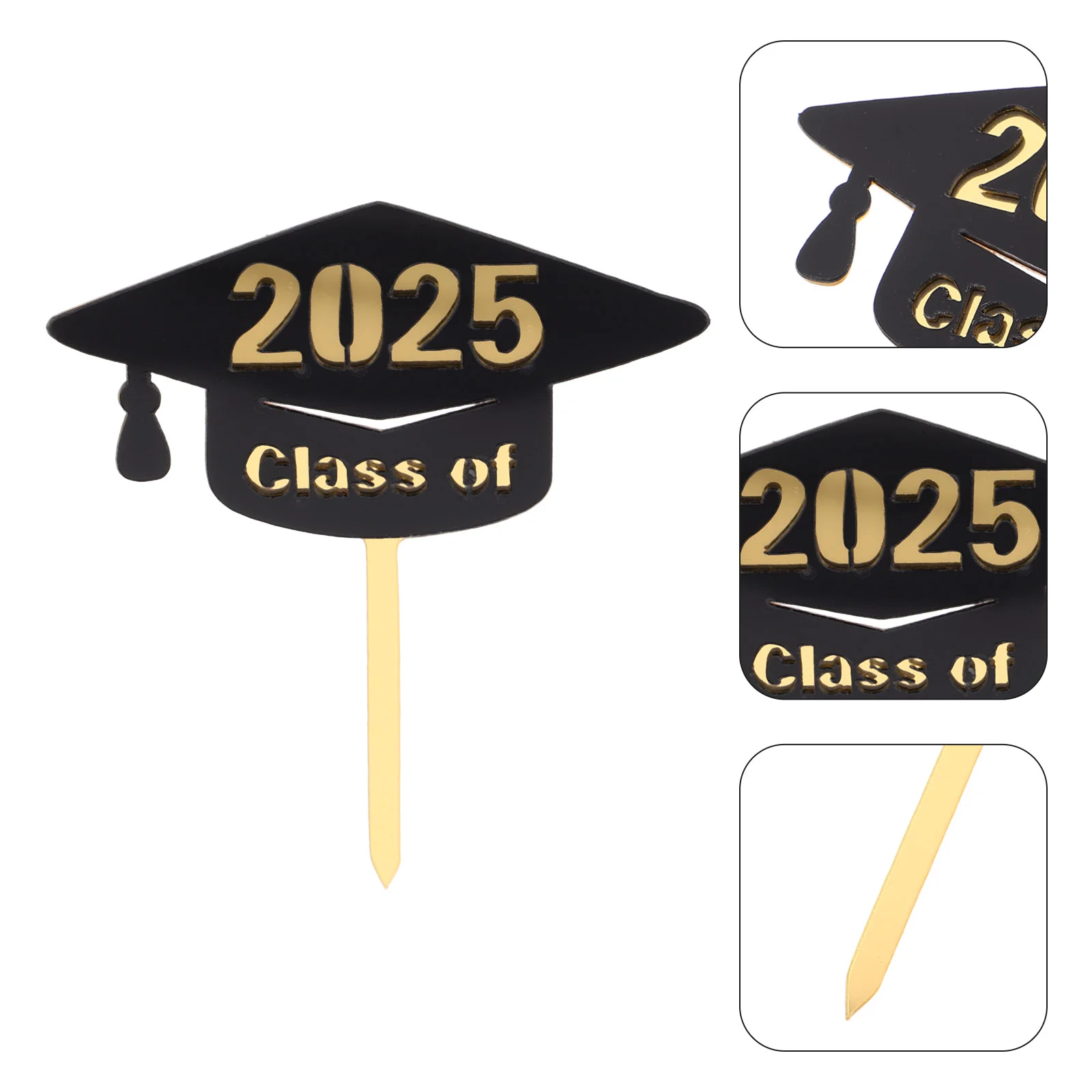 

6 Pcs Cake Insert Kindergarten Graduation Topper Card Congratulations Props for Plastic Decorations Congrats Graduating