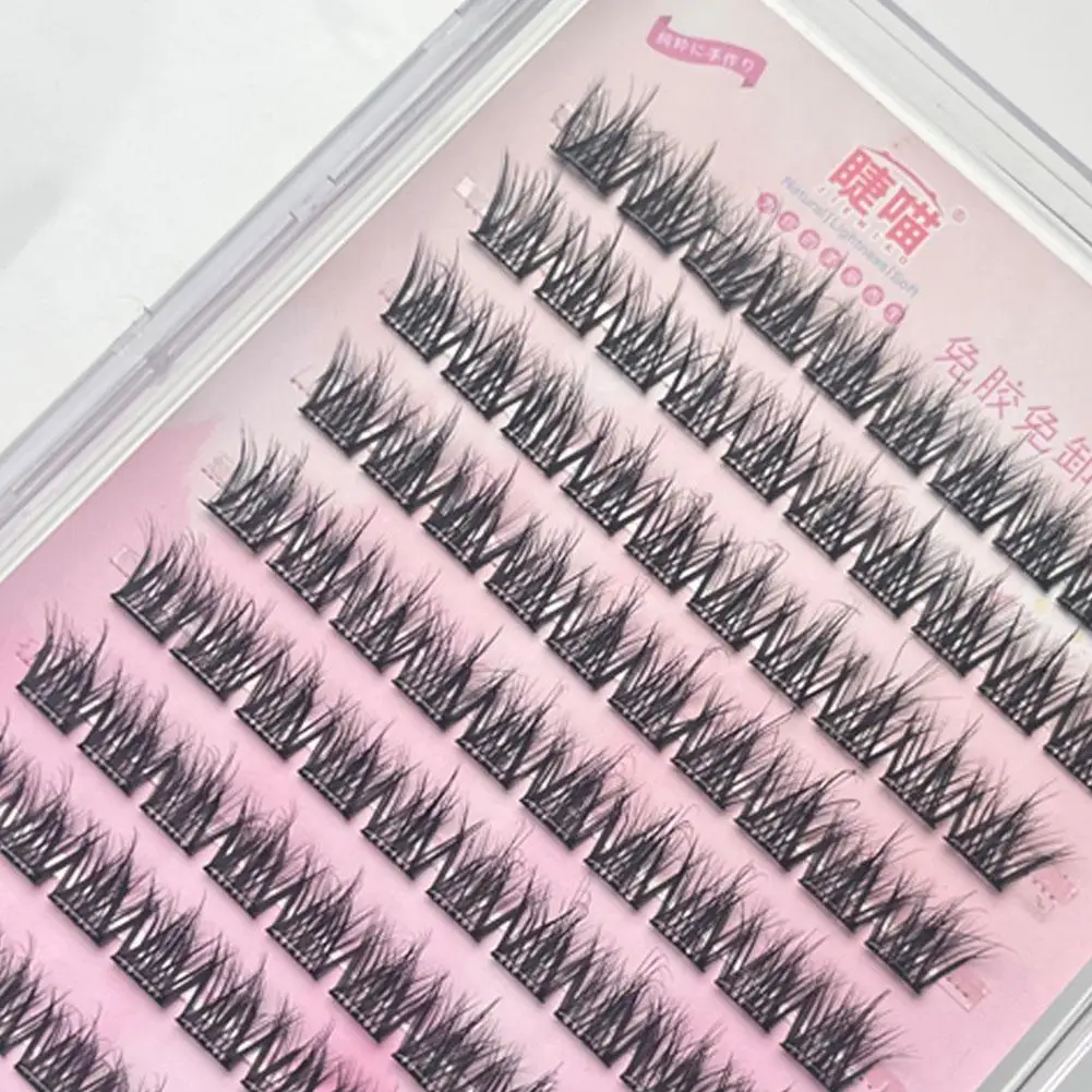 3/10 Rows  Mink Fur Eyelashes Fluffy Effect Lashes Individual Cluster Segmented Natural Thick Long Enlarge Eyes