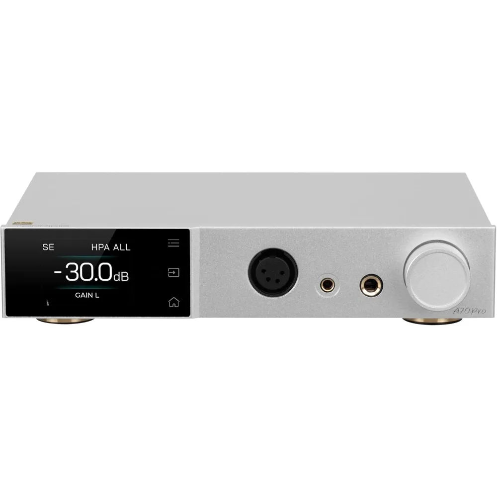 

Topping A70 Pro Fully Balanced Headphone Amplifier 17000mW*2 Relay Volume Control Pre Amp wiht Remote Control(Silver)