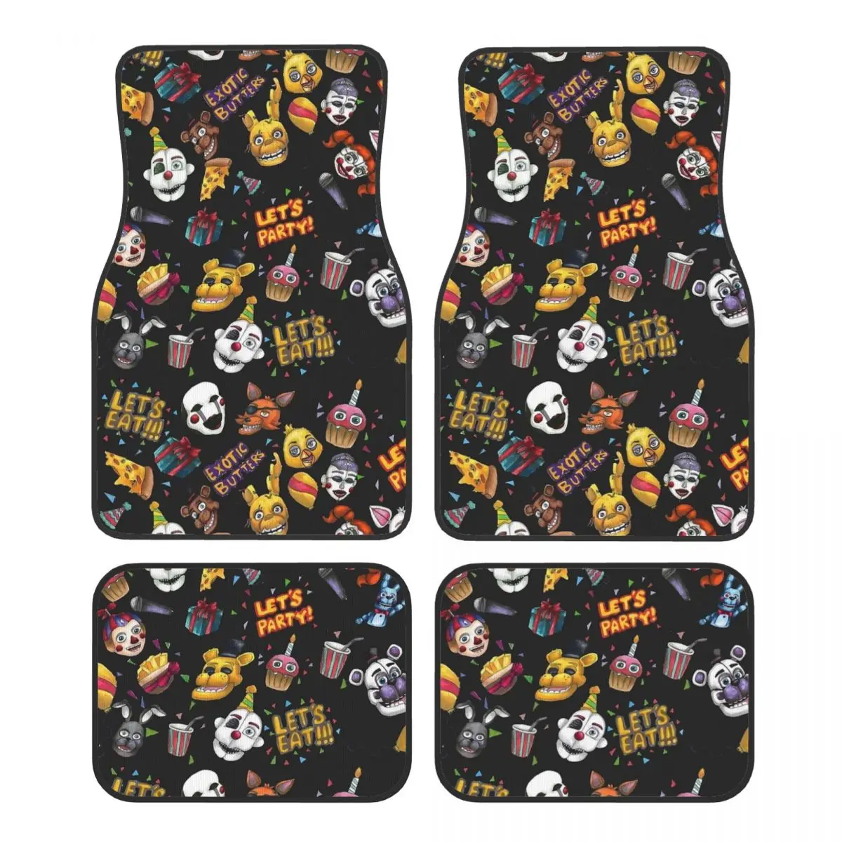 

FNAF At Freddys Floor Mats for Cars All-Weather Waterproof Floor Mats Liner Full Set Car Accessories