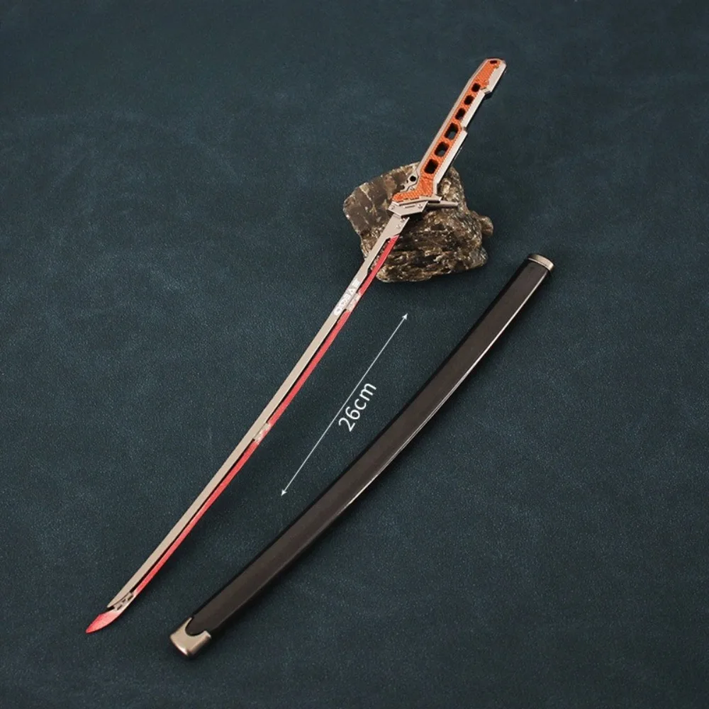 2077 Game Iconische Zwarte Eenhoorn Zamora Randapparatuur Zwaard met Schede Legering Katana Model Melee Weapos Model Verjaardagscadeau Speelgoed