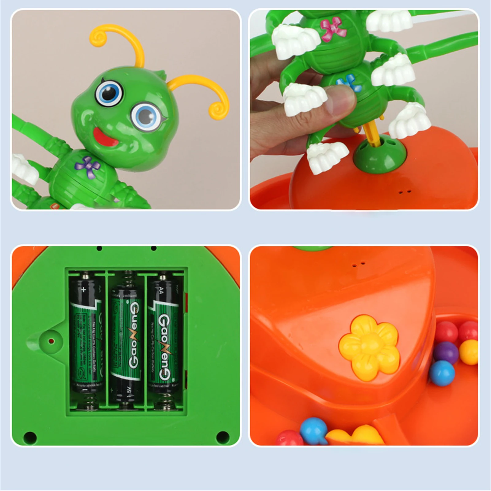 Board Game Caterpillar Toy Family Board Games for Kids Adults Novelty Caterpillar Shaking Twisting Dancing Toy with Sound