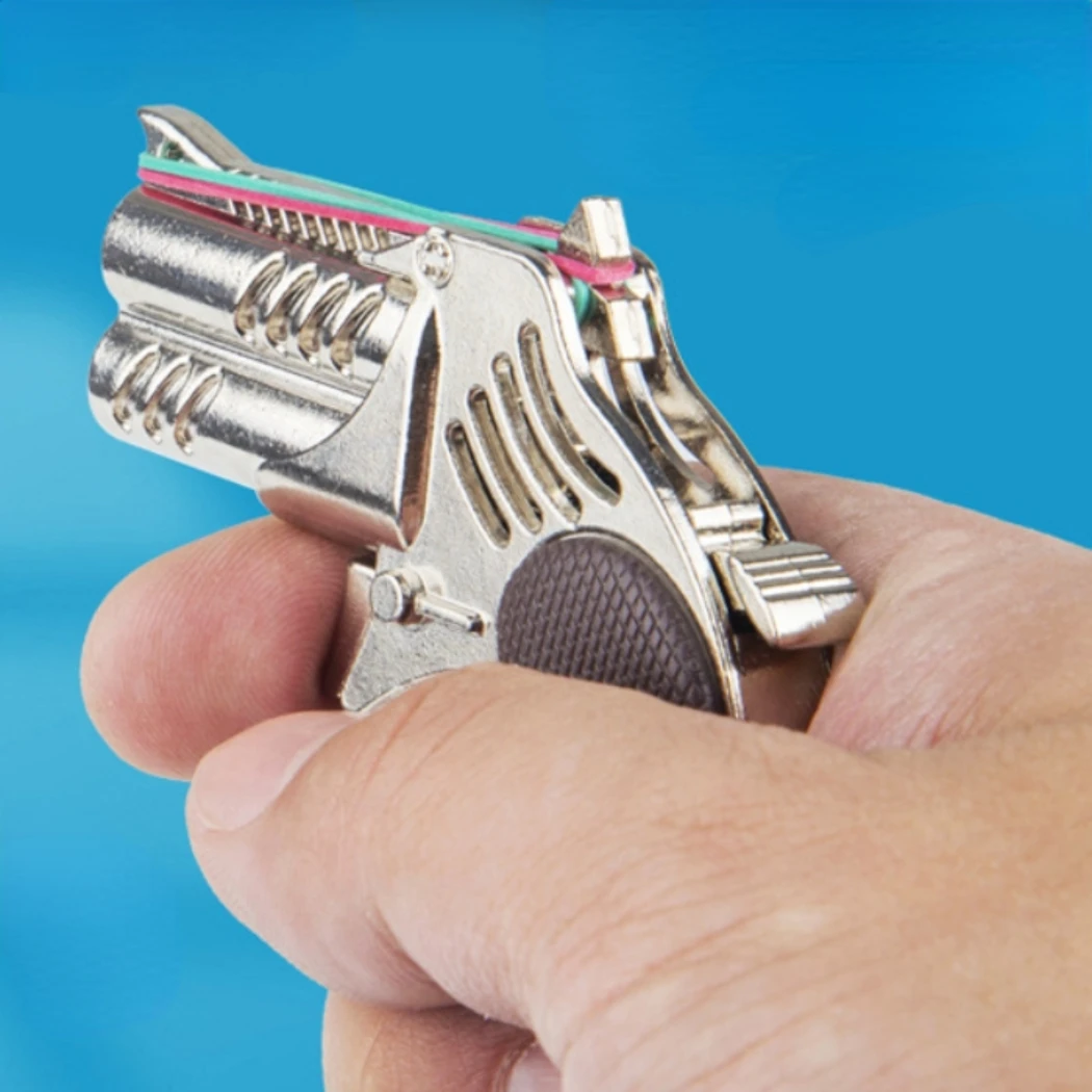 Csnoobs 1:3 Mini Elastico Pistola Giocattolo Multi Colpo Elastico Pistola Mini Modello Decorazione Giocattolo Pistola Morbida Proiettile Regalo Di Natale
