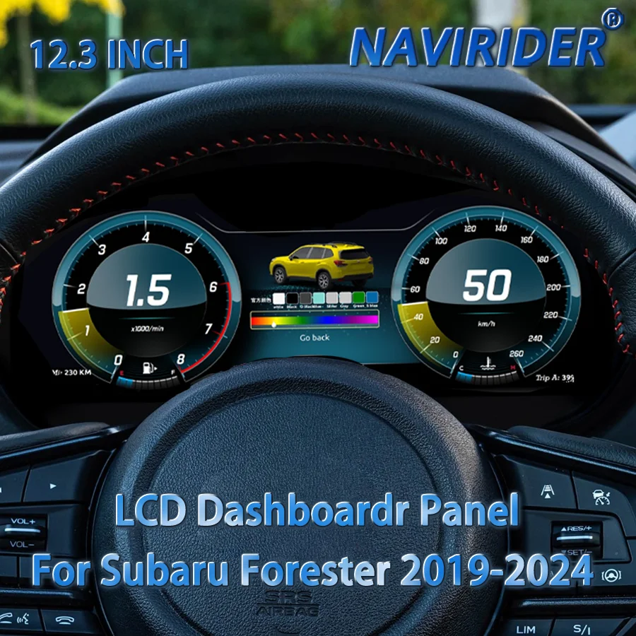 Virtual Cockpit Carplay Tachometer For Subaru Forester 2019-2024 Digital Cluster Instrument Clock Lcd Dashboard Panel Odometer