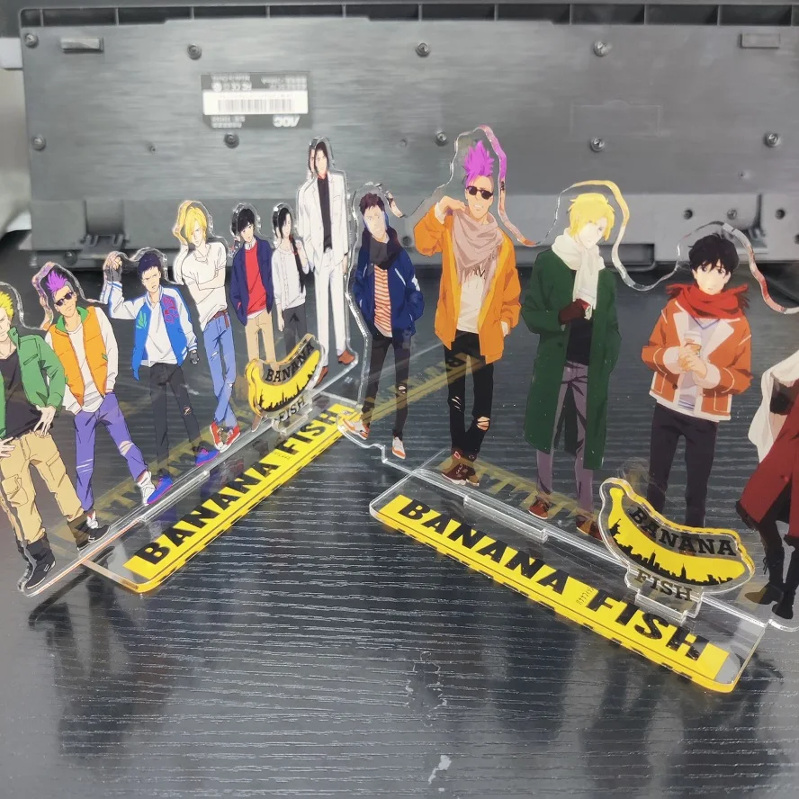 Hot Anime BANANA FISH Figures Ash Lynx Okumura Eiji Acrylic Stands Model Prop Exquisite Plate Desk Decor Standing Sign Xmas Gift