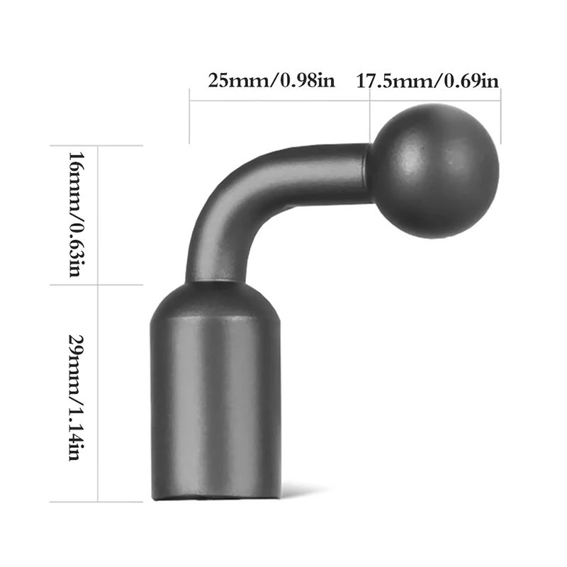 New Aluminum Alloy 17MM Ballhead Adapter To 1/4