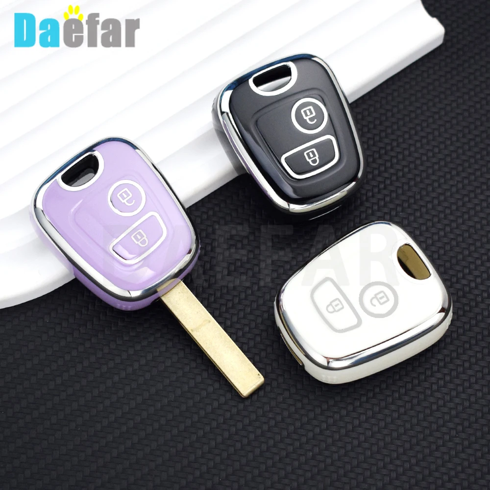 TPU 키 커버 케이스 푸조 107 206 307 207 406 408 시트로엥 C1 C2 C3 Berlingo Picasso Xsara Picasso for Toyota Aygo