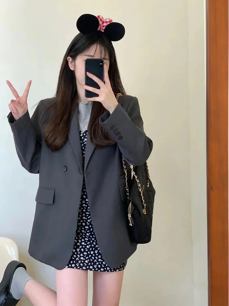 

Women'S Modern Blazers Decorative Stitched Bottom-Layer Slimtemperament Little Strecth Checker Cloth Fly-Sleeve Cinch Informal