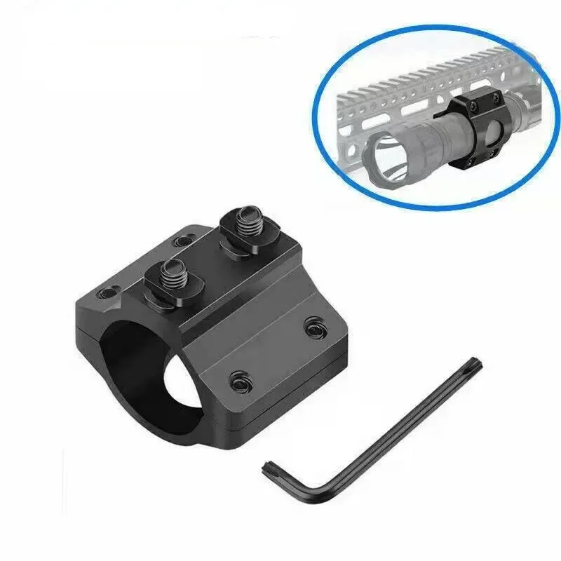 25.4mm MLOK Tactical Flashlight Ring Fixture Aluminum Alloy Pipe Clamp Hunting  Airsoft Wargame