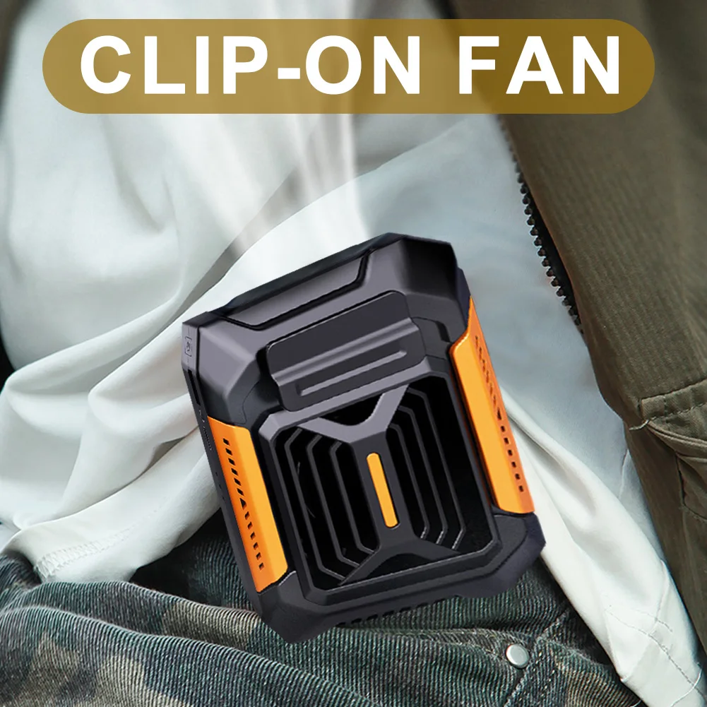 2025 مروحة صغيرة محمولة معلقة الرقبة/الخصر USB 4000mAh مروحة قابلة للشحن للصيف التخييم في الهواء الطلق التنزه تسلق الجري الرياضة #3