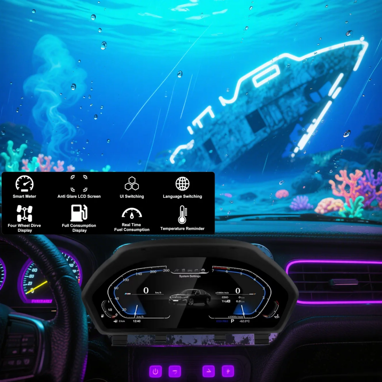 

Цифровой кластер ЖК-дисплея для BMW 3-й серии F30 F31 GT F34 F32 F34 F36 2013-2020, автомобильный приборный панель, измеритель скорости, приборная панель, Linux OS