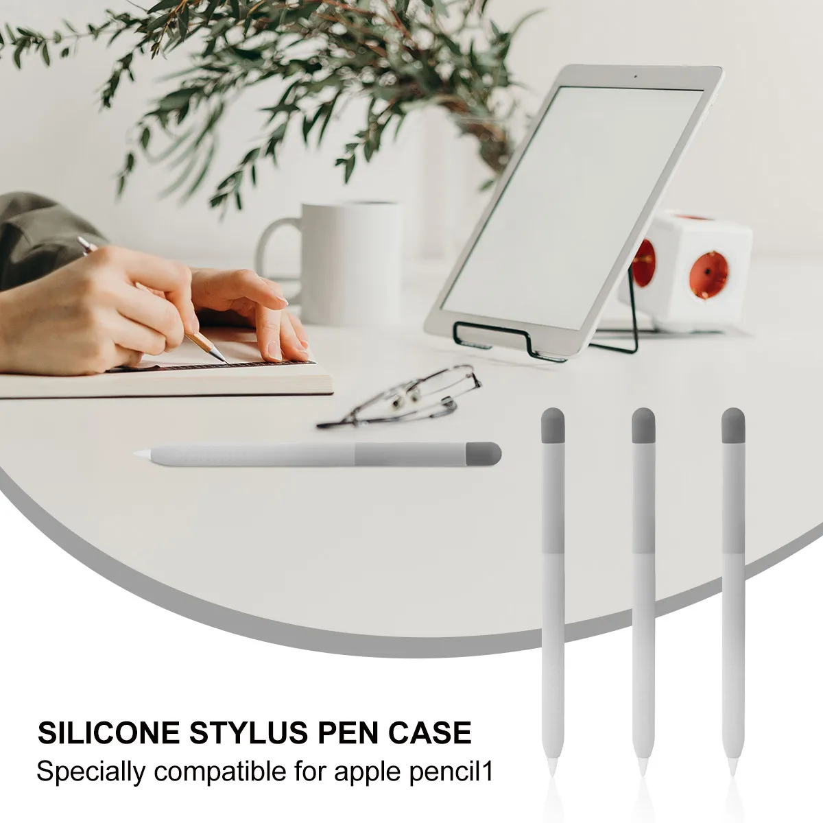 1Pcs Anti-Fall Silicone Stylus Pen Case Protective Cover Compatible for Apple Pencil 1St Gen Non-Slip Sleeve Stylus Pen Case