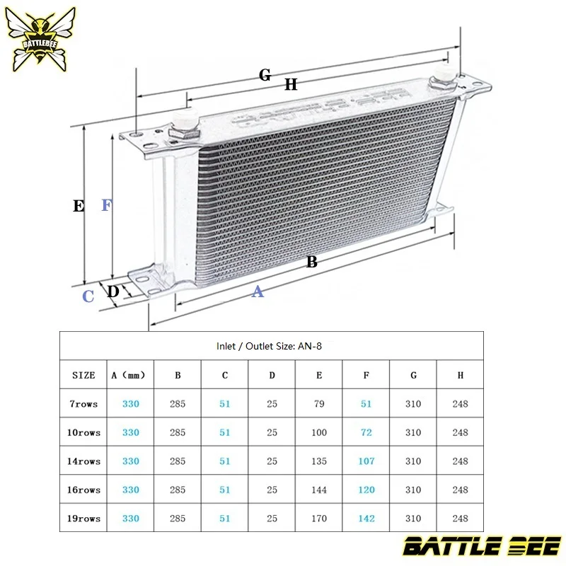 BATTLE BEE Oil Cooler Kit Oil Cooling System For Honda Fit GK5 GR9 1.5L Engine Thermostat Model Oil Cooler Kit BB-OCK-132