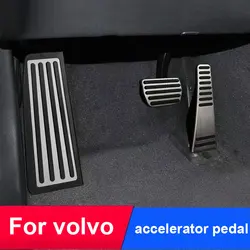 Car Accelerator Brake Pedal Footrest Pedal Plate Cover For Volvo XC60 XC90 S90 v90 s60 v60 xc40 Accessories 2022-25